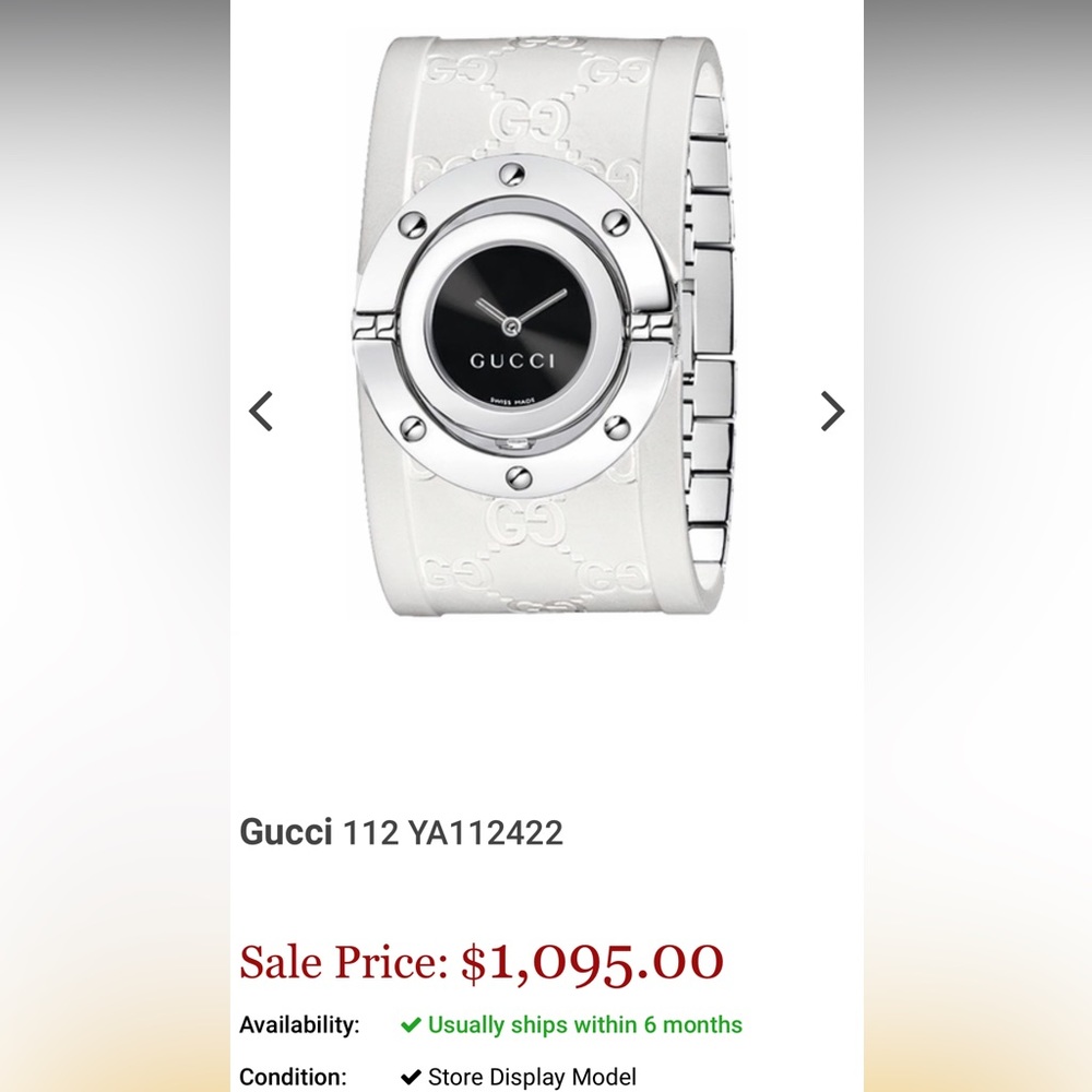 Gucci women’s watch Stainless steel Blue rubber wrist band Swiss made waterproof - Picture 6 of 8